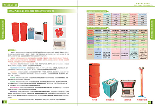 《2018版產品選（xuǎn）型手冊開始發行了》變頻串聯諧振耐壓試驗裝置選型（xíng）